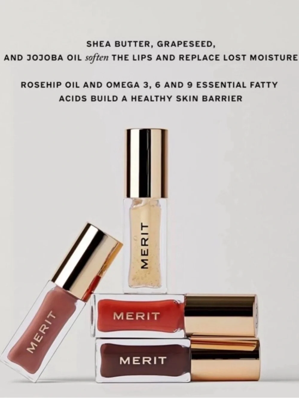Merit Shade Slick Tinted Lip Oil - Au Naturel NIB